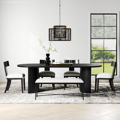 Kiaan Oval 6 Seater Dining Table
