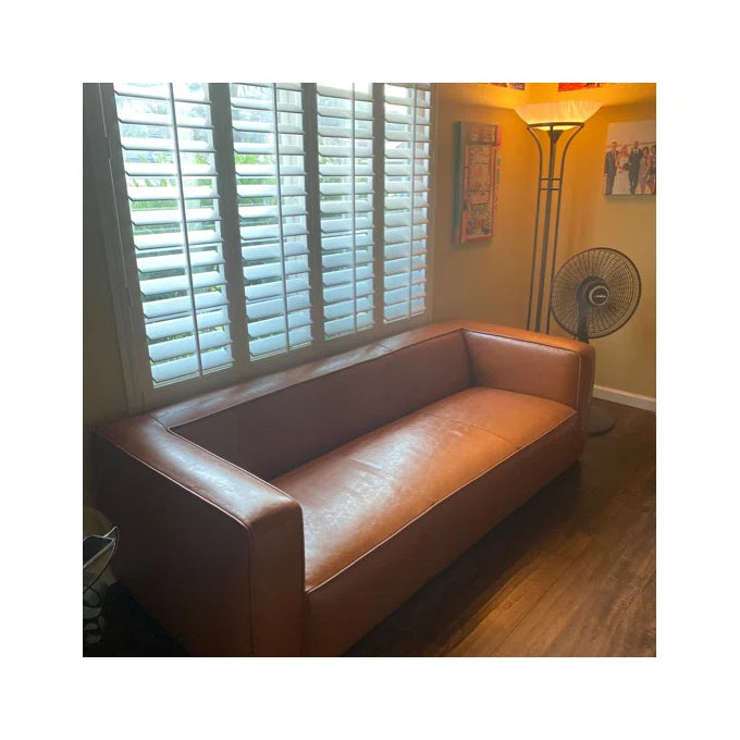 Banks Genuine Leather Sofa – live photo 2