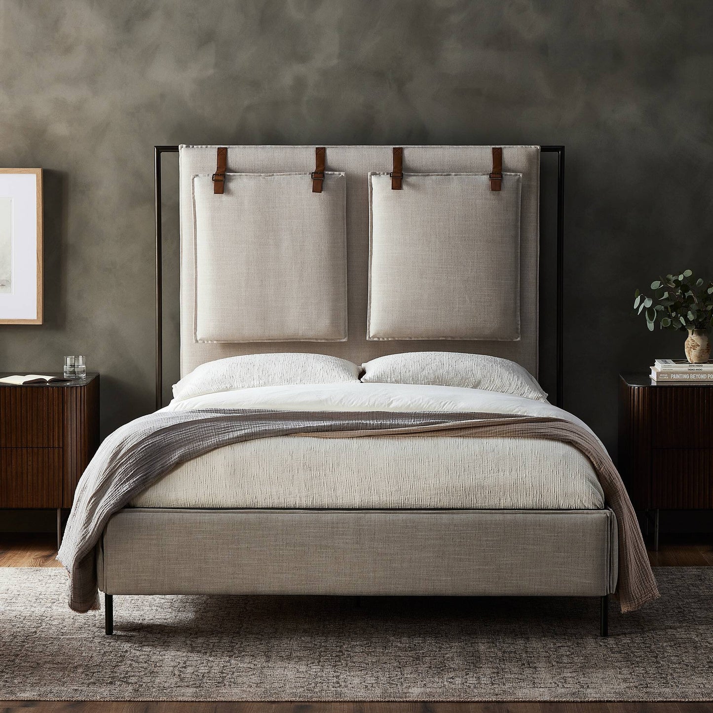 Vincenzo Upholstered Metal Bed