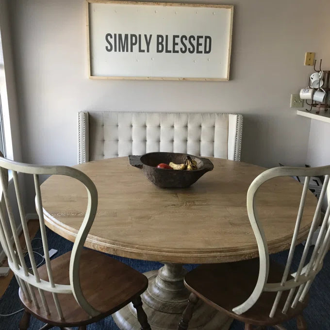 Hugh Round 6 Seater Dining Table – live photo 2