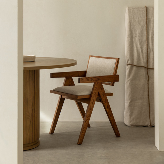Dakari Upholstered Dining Chair with Armrests