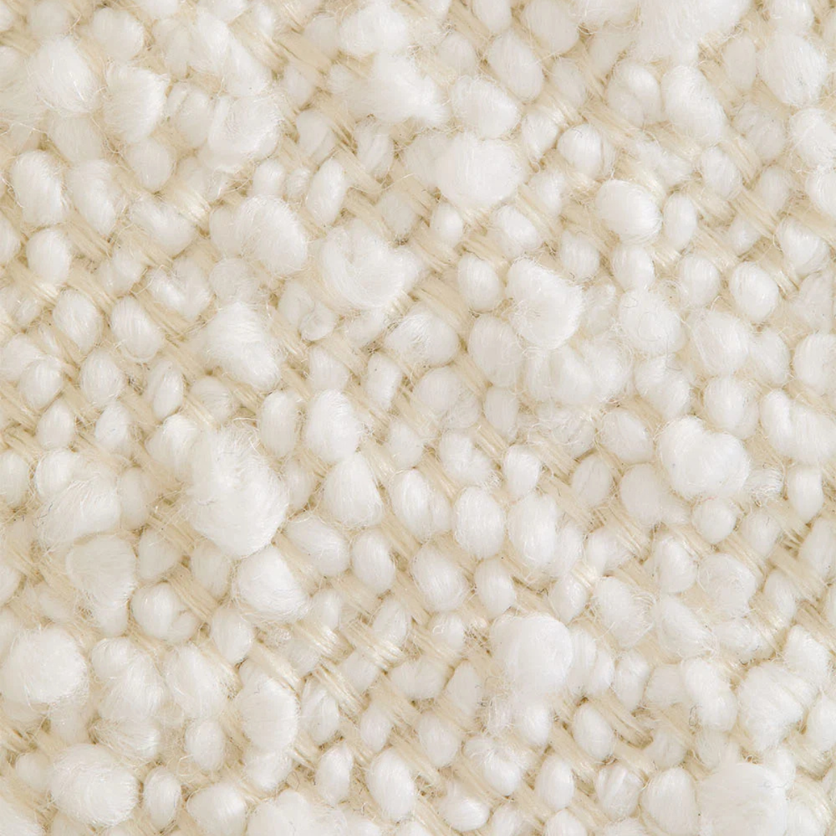 Eddie Dining Chair with Armrests in Wood and Bouclé Fabric