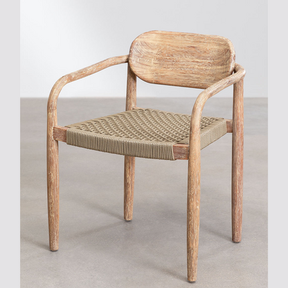 Gatlin Wooden Dining Chair with Armrests