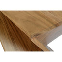 Macro view of Legacy table corner showing natural wood grain texture and geometric joint
