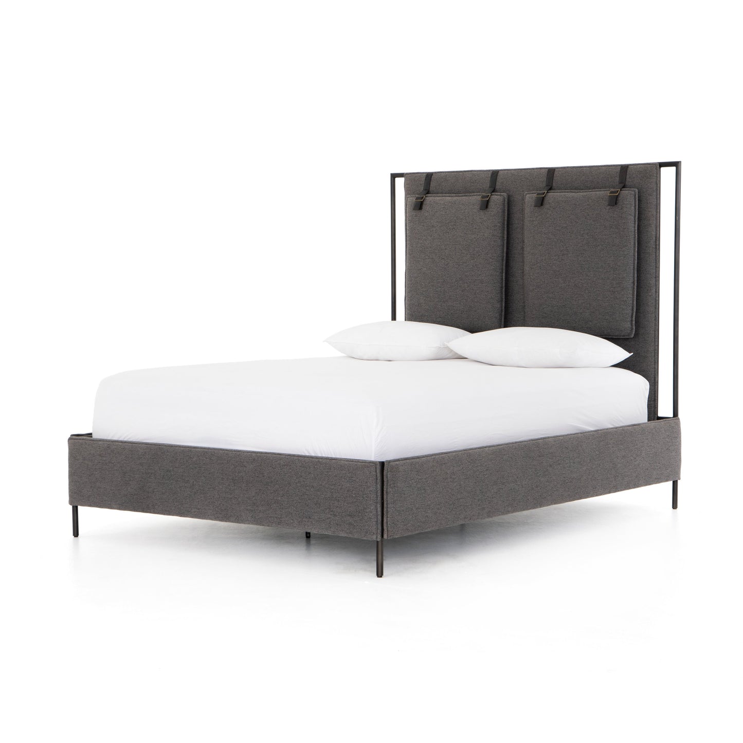 Vincenzo Upholstered Metal Bed