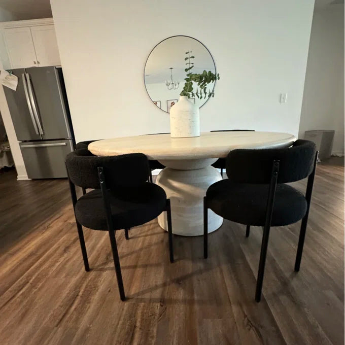 Tomas Round 6 Seater Dining Table – live photo 1