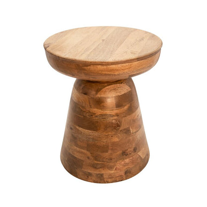 Briar Neutral Drum Wooden Accent Table