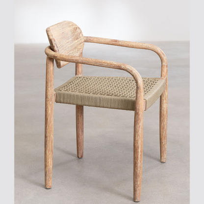 Gatlin Wooden Dining Chair with Armrests