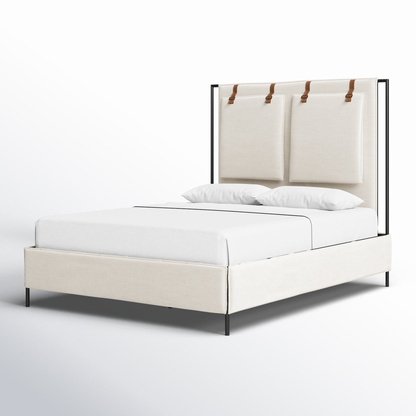 Vincenzo Upholstered Metal Bed