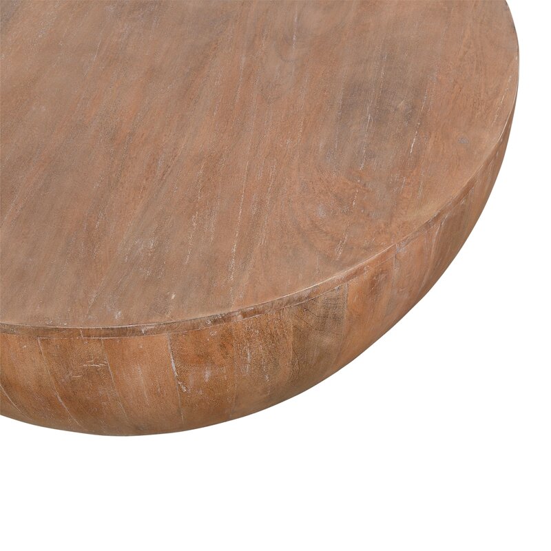 Emir Solid Wood Single Drum Coffee Table