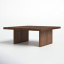 Lachlan square dark wood coffee table alternative three-quarter studio view