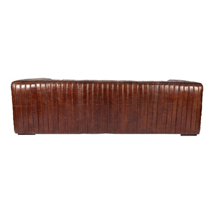 Orlando Genuine Leather Square Arm Chesterfield Sofa