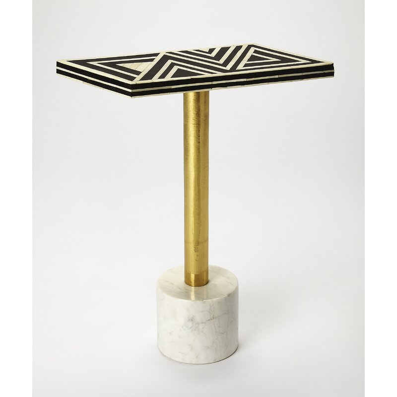 Caspian Bone Inlay End Table