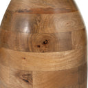 Macro view of Salvador end table base texture showing natural wood grain and organic knots