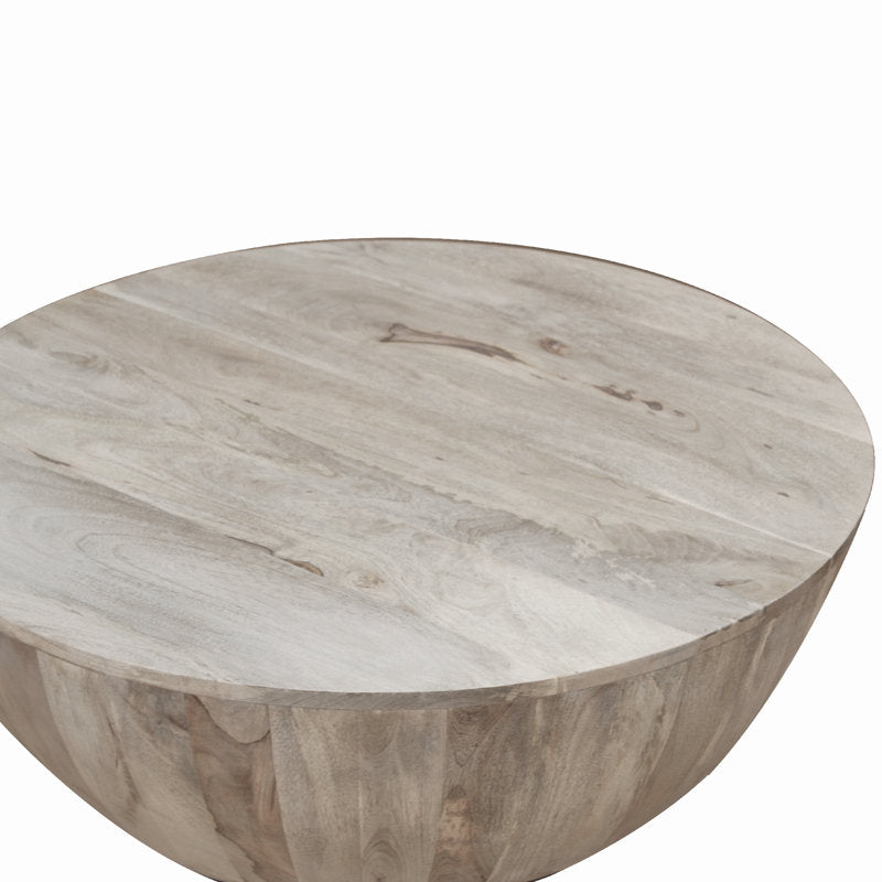 Emir Solid Wood Single Drum Coffee Table