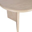 Top view of the natural wood Byron Oval 6 Seater Dining Table showing the rounded rectangular oval tabletop and visible wood grain.