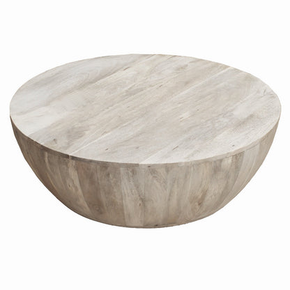 Emir Solid Wood Single Drum Coffee Table