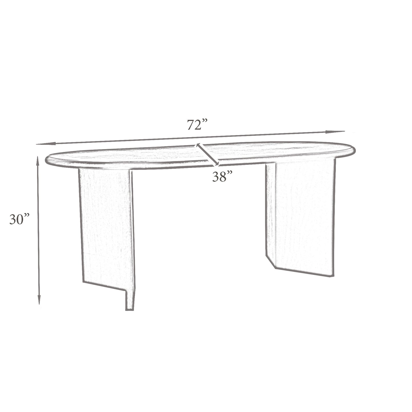 Byron Oval 6 Seater Dining Table