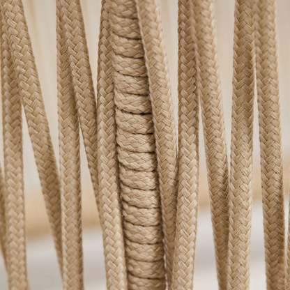 Ricky Dining Chair in Iron and Braided Rope