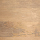 Macro texture view of Aron end table tabletop showing natural solid wood grain planks
