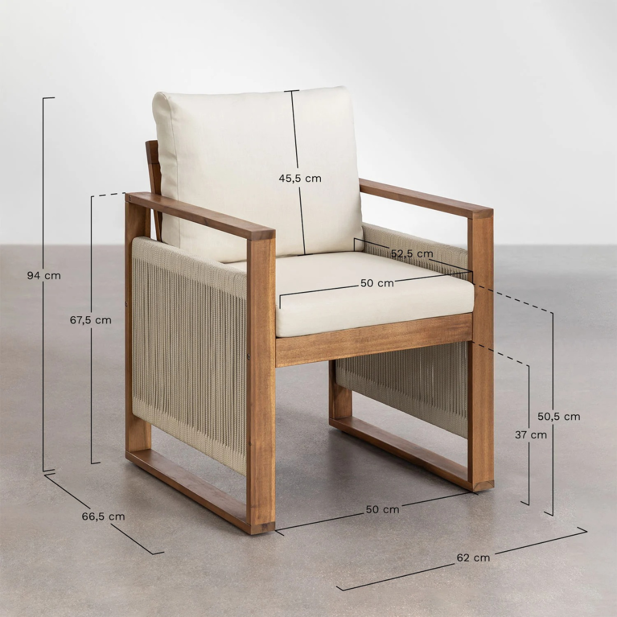 Maxim Acacia Wood Dining Chair
