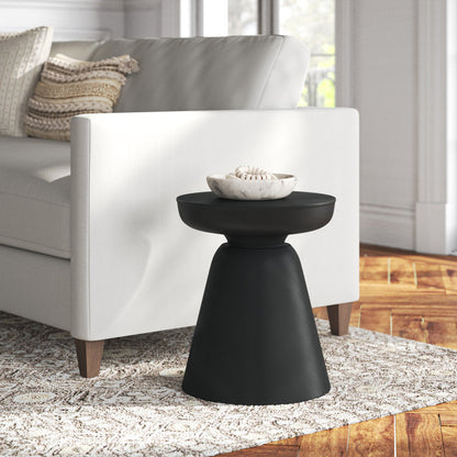 Briar Neutral Drum Wooden Accent Table