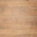 Macro view of natural solid mango wood grain texture on Davian square coffee table surface