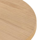 Alternative close up view of Blaise coffee table rounded rim and light oak wood grain texture