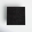 Top down view of Uriah square coffee table showing parquet block black wood grain tabletop pattern