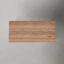  Top view of the Emir Solid 6 Seater Dining Table showing the rectangular natural wood tabletop with visible grain and plank detailing.