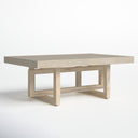 Mauricio rectangular light wood coffee table three-quarter studio view showcasing open geometric frame base