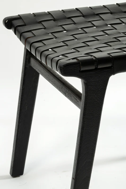 Cassius Chair — Black and Black Leather (Set of 2) Furniture BoutiQ