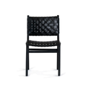 Cassius Chair — Black and Black Leather (Set of 2) Furniture BoutiQ
