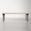 Top view of the Landyn Solid 6 Seater Dining Table showing the rectangular tabletop with softly rounded corners and visible natural wood grain
