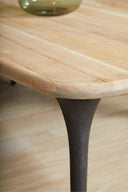 Landyn Solid 6 Seater Dining Table styled with modern dining chairs and neutral decor in a minimalist bright interior.