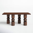 Alfredo rectangular dark brown wood coffee table alternative straight side view