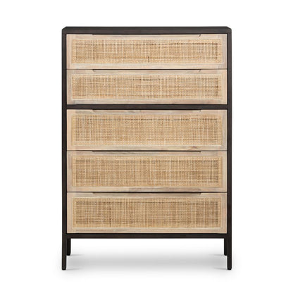 Diego Rattan 5-Drawer Dresser Furniture BoutiQ