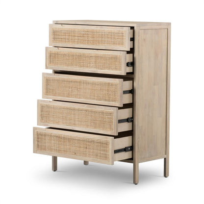 Diego Rattan 5-Drawer Dresser Furniture BoutiQ