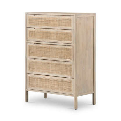 Diego Rattan 5-Drawer Dresser Furniture BoutiQ