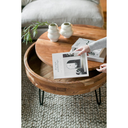 Keith Solid Wood Storage Coffee Table