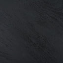 Full frame flat macro swatch of black charcoal solid mango wood texture on Nixon coffee table surface