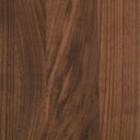 Macro wood swatch of Jaden end table showing rich brown walnut grain texture