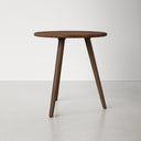 Jaden solid wood round end table alternative three-quarter studio view