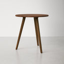 Jaden solid wood round end table secondary three-quarter studio view