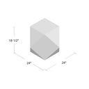 Josue hexagonal bone inlay drum table blueprint dimensions diagram showing 24 inch measurements