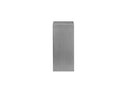 Karson brushed silver metal column pedestal table straight front studio view