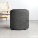 Kason Velvet Round Standard Ottoman Furniture BoutiQ