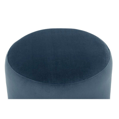 Kason Velvet Round Standard Ottoman Furniture BoutiQ