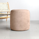 Kason Velvet Round Standard Ottoman Furniture BoutiQ