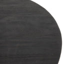 Alternative zoomed in macro view of dark charcoal black wood grain pattern on Alberto coffee table top